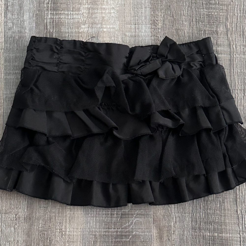 💞 Baby Girls Size 18 Months Black 4-Layer Ruffled Skirt